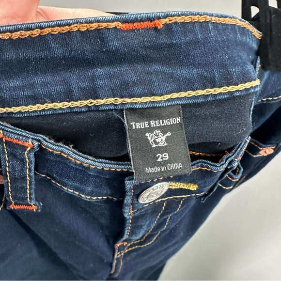 True Religion Billie Mid Rise Straight Dark Wash Jeans - Picture 8 of 9